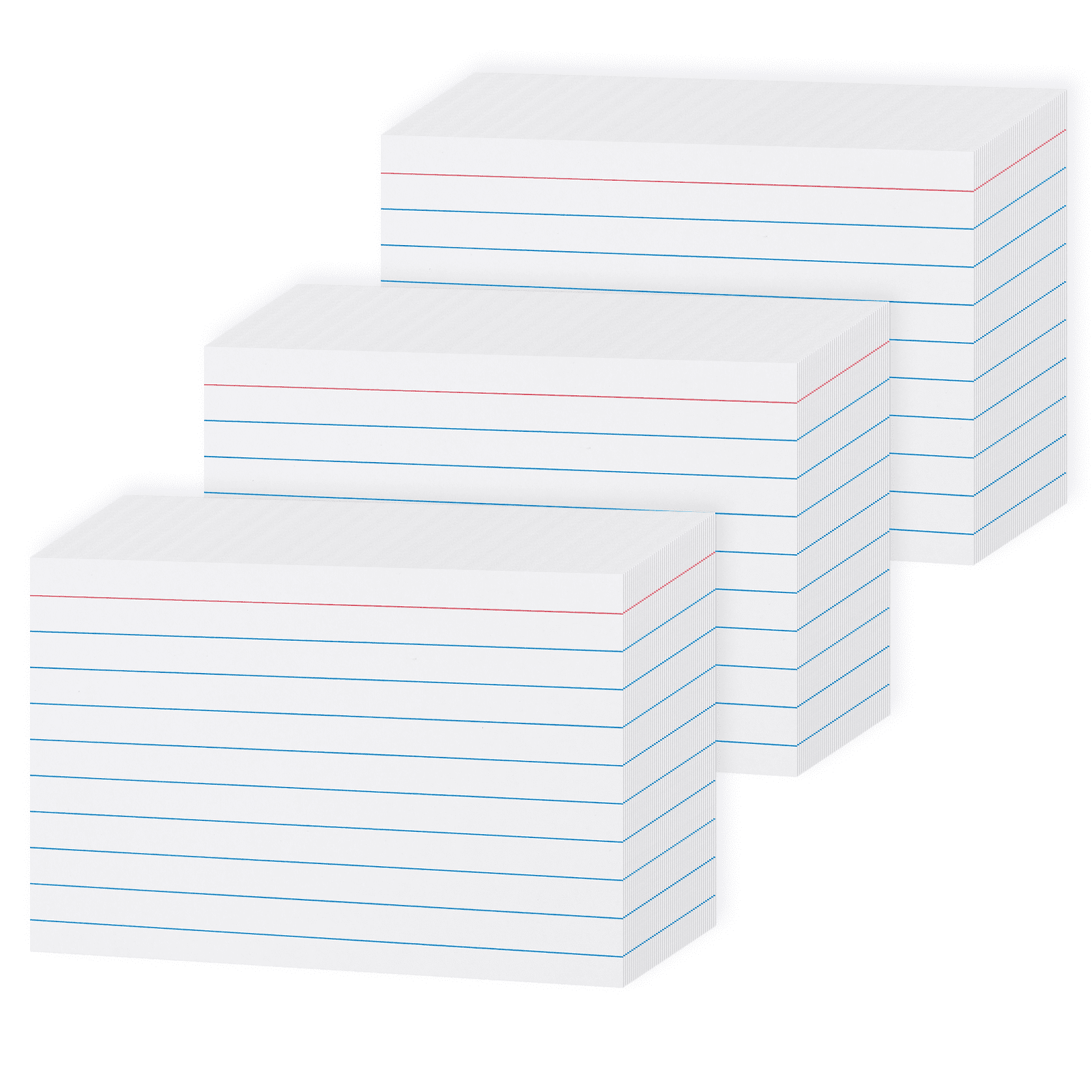 300 Pack White Index Cards 3x5 - Goefun 90LB Lined Note Cards 3 x 5 Ruled Flash Cards for Studying, Note Taking and To Do List
