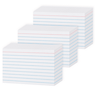 300 Pack White Index Cards 3x5 - Goefun 90LB Lined Note Cards 3 x 5 Ruled Flash Cards for Studying, Note Taking and To Do List
