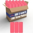 thumbnail image 1 of 100 pack 3 Large Latex Free Pink Erasers for Writing, Note taking300 Erasers Total, 1 of 9