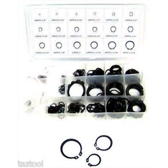 300 Pc Snap Ring Assortment Retaining Snap Hook Ring C Clips External Circlip