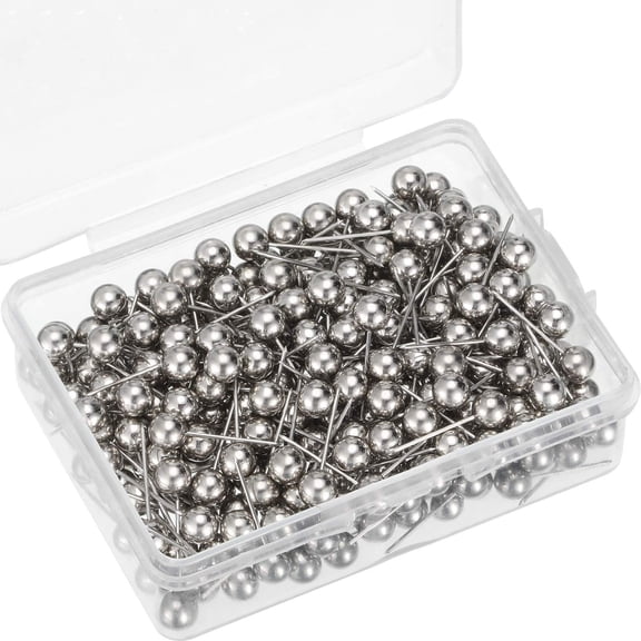 300 Pcs 1/5 Inch Silver Metal Map Tacks Push Pins Professional Daily Secure Organizing