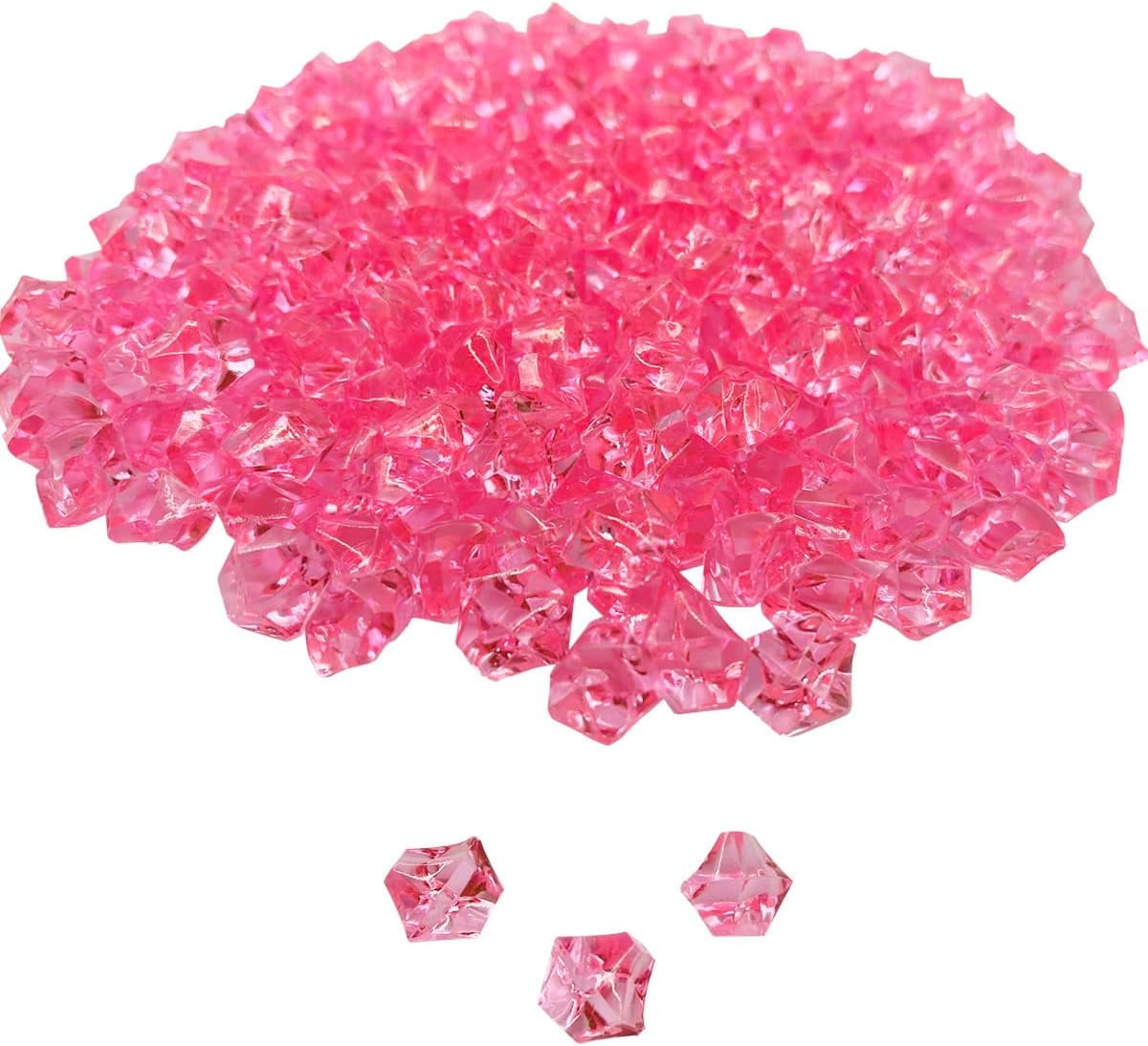 300 Pcs Acrylic Ice Rocks Crystals Gems, Bulk Fake Crystals, Plastic ...