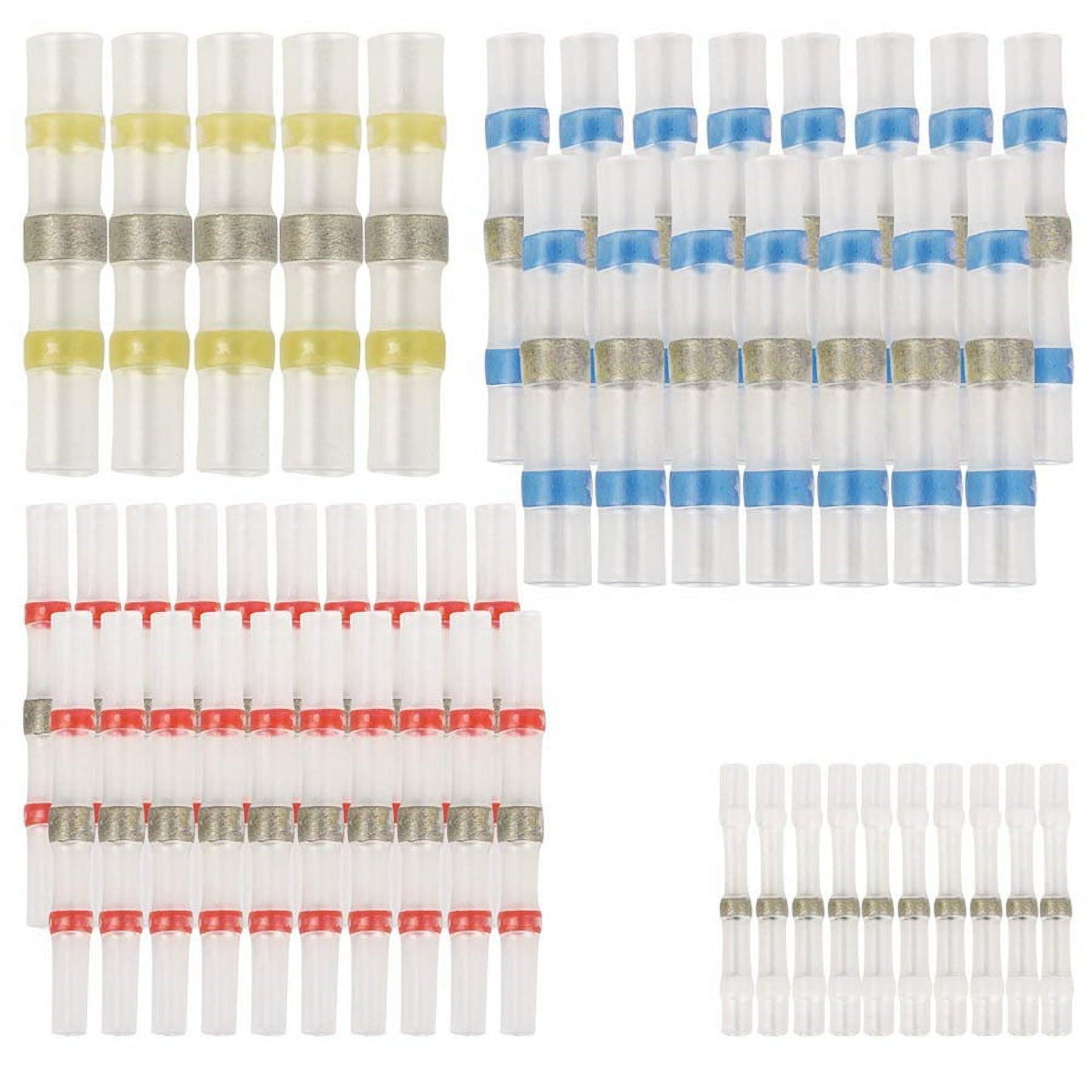 300 Pcs Boxed Car Solder Seal Heat Shrink Wire Butt Terminal Connector