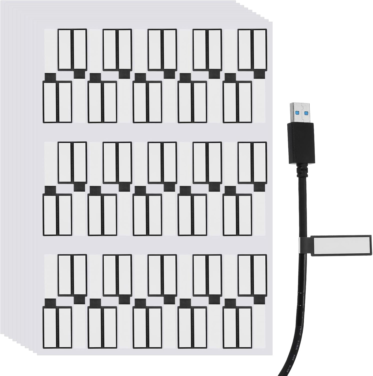 300 Pcs Cable Labels, Waterproof Wire Cord Labels Tags, Cord Organizer ...
