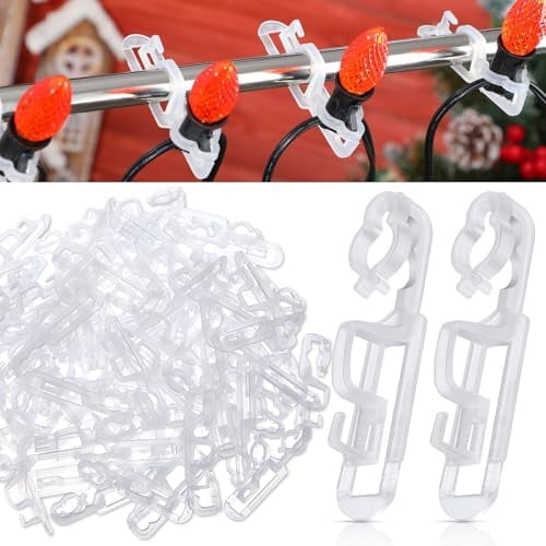 300 Pcs Christmas Light Clips All Purpose Gutter Light Clips Outdoor ...