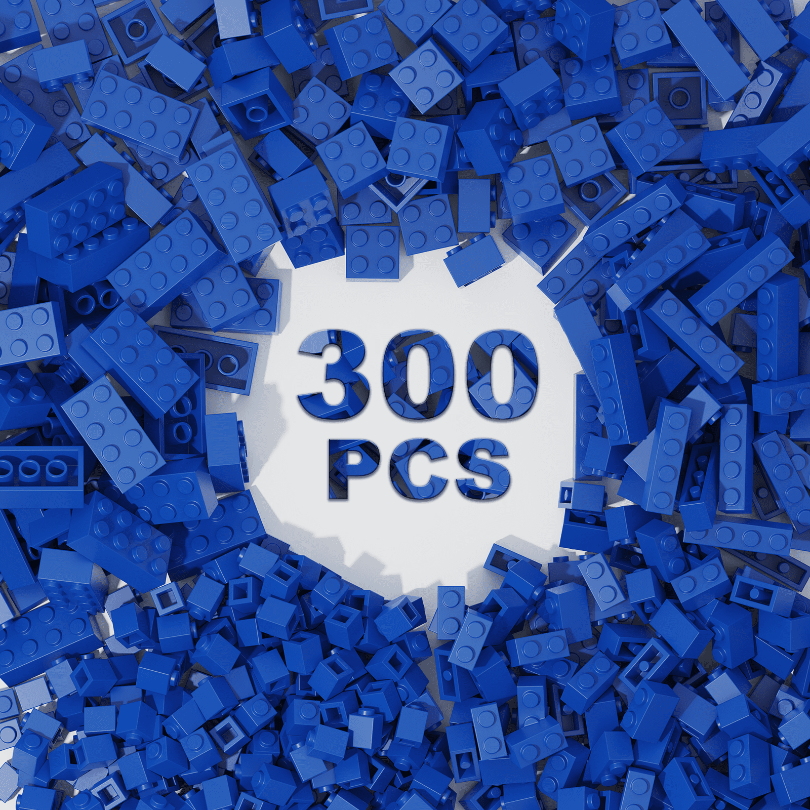 300 Pcs Classic Building Bricks Blue Bulk Bricks Compatible with Lego and Major Brands Parts and Pieces Creative Building Block Toys for Boys Girls Ages 6 Walmart