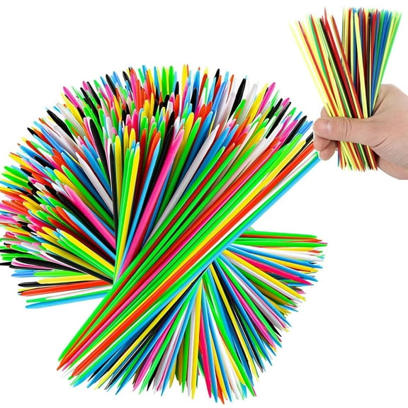 300 Pcs Classic Pick Up Sticks Game,Happon Pick-up-Sticks Fun Family Game for Kids Adults Family,Traditional Pickup Toys for Kids