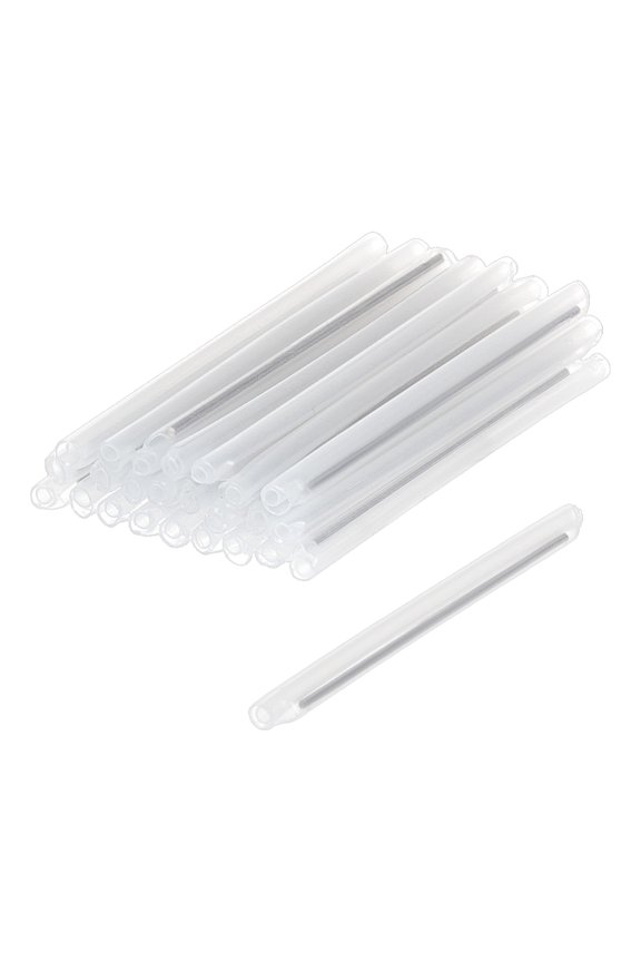 300 Pcs Clear PVC Heat Shrinkable Tube 61mm Fusion Splice Protection Sleeve Fiber Heat Shrink Splice Protector(4mm Diameter)