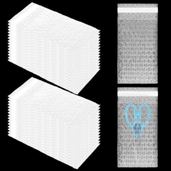 300 Pcs Clear Self Sealing Bubble Wrap Pouches 3" X 5" Small Bubble Wrap Bags Double Wall Bubbles Cushion Pouch Bags Shockproof Protective Bag for Small Business Moving Shipping Packaging Storage
