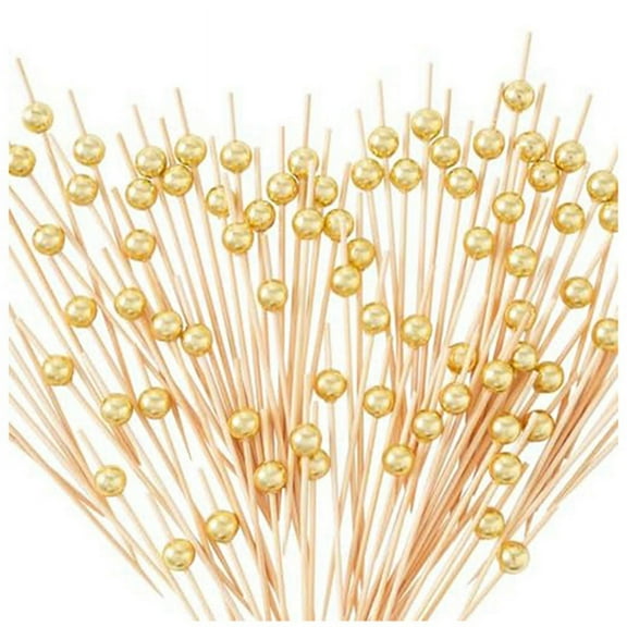 300 Pcs Cocktail Picks, 4.7 Inch Food Toothpicks for Appetizers/Bamboo Skewers/Long Fruit
