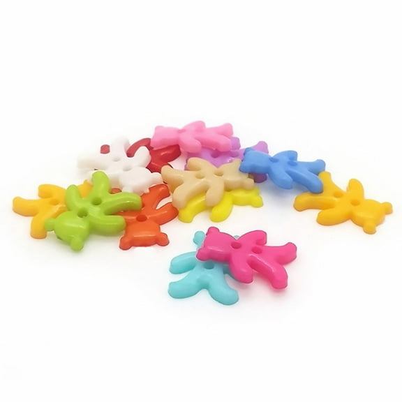 300 Pcs Crafts Two Holes Buttons Bear Buttons Knitting Buttons Bear Shape Buttons DIY Buttons Sewing Buttons Child