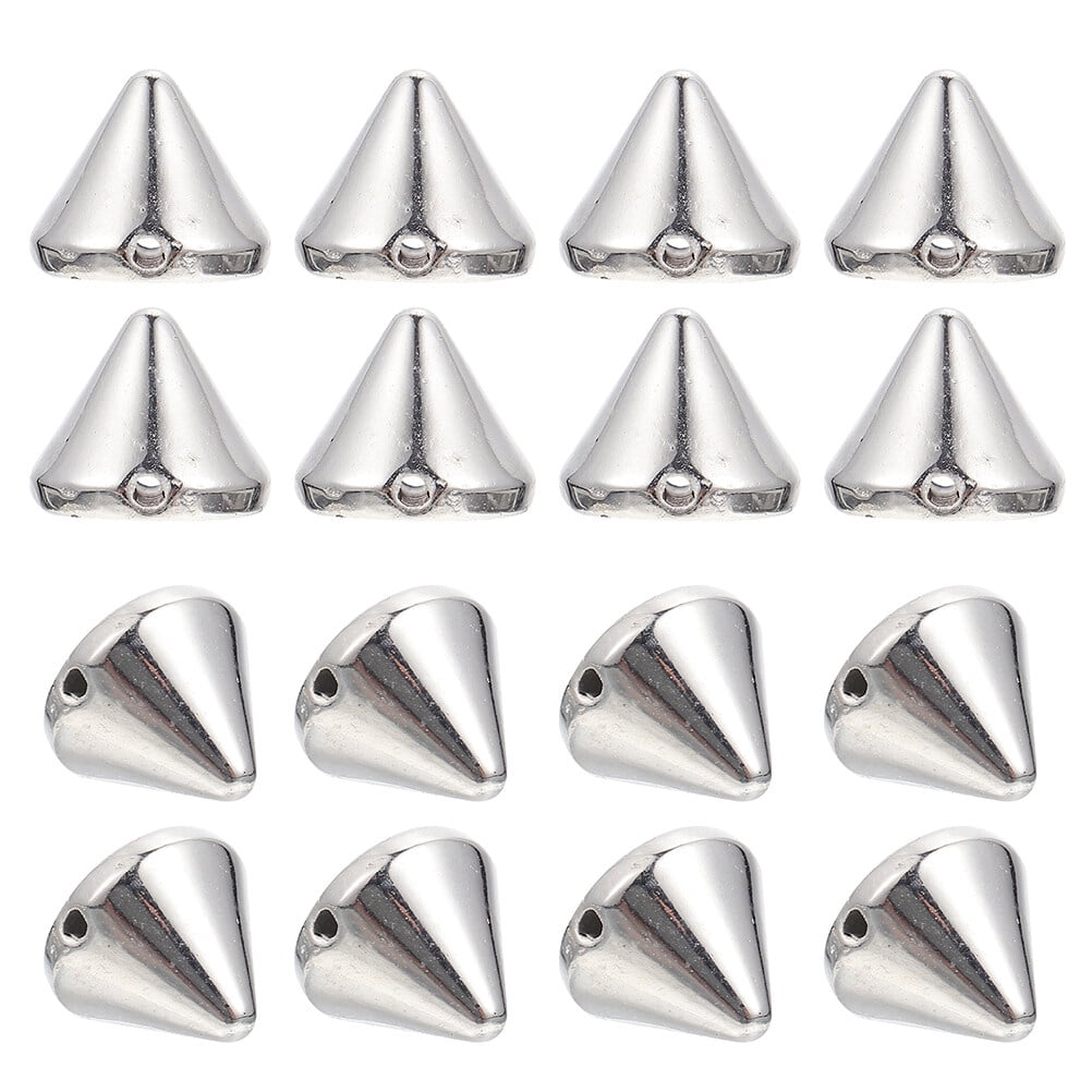 10 Pointes Punk Argent 7mm - Rivets Métal Pour Cuir Et Vêtements - Déco Rock
