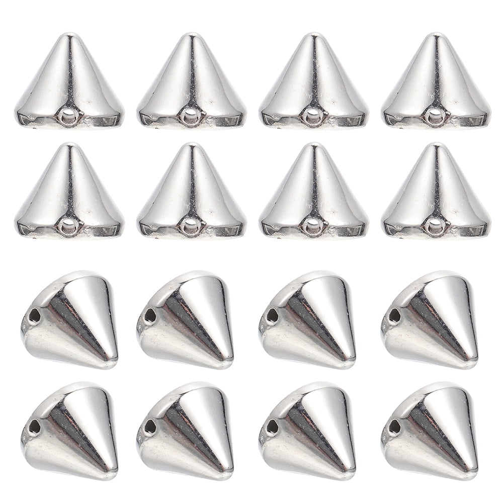 300 Pcs DIY Spike Cone Studs Rivets Cone Spike Studs Beads Flat Back