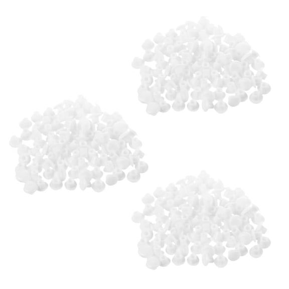 300 Pcs Decor 5 mm White Plastic Hole Drilling Cover