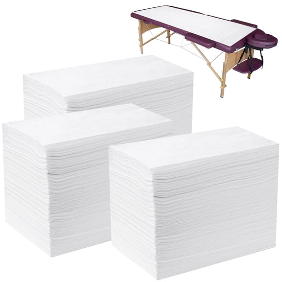 Bulk 300 Pack Disposable Bed Sheets,180x80 cm Massage Table Covers, Non-Woven Protective Liners for Spa, Salon,Hotel,Tattoo,Esthetician Use