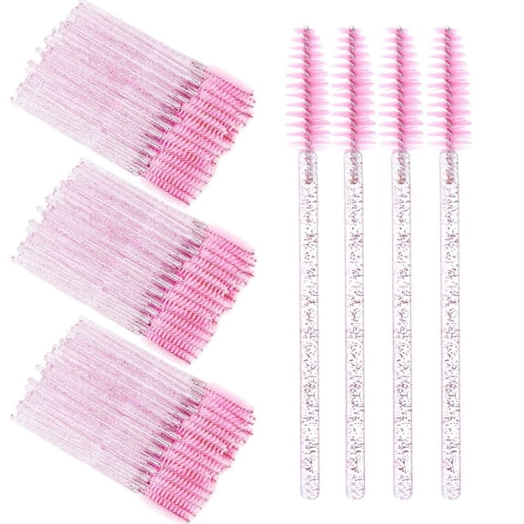 300 Pcs Disposable Pink Spoolies Eyelash/Eyebrow Brush for Eye Lash Extension