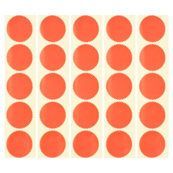 CIMAXIC Red Seal Label Stickers, Serrated Edges, Easy Peel and Stick, 300Pcs
