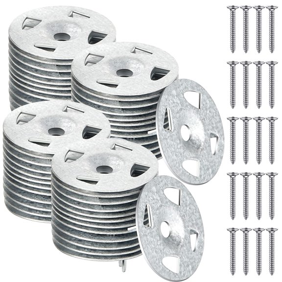 300 Pcs Fastener Kit Board Hardware Set, Includes 1-1/8 Inch Galvanized Steel Washers and Stainless Steel Screws for Fixing Fastening Installation