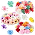 thumbnail image 1 of 300 Pcs Faux Flower Heads Silk Artificial Plum Blossom Heads DIY Fake Mini Flowers Assorted Silk Decorative Flowers Daisy Roses Craft Supplies for Wedding Party Wreath Cake Vase Decoration (Elegant), 1 of 5