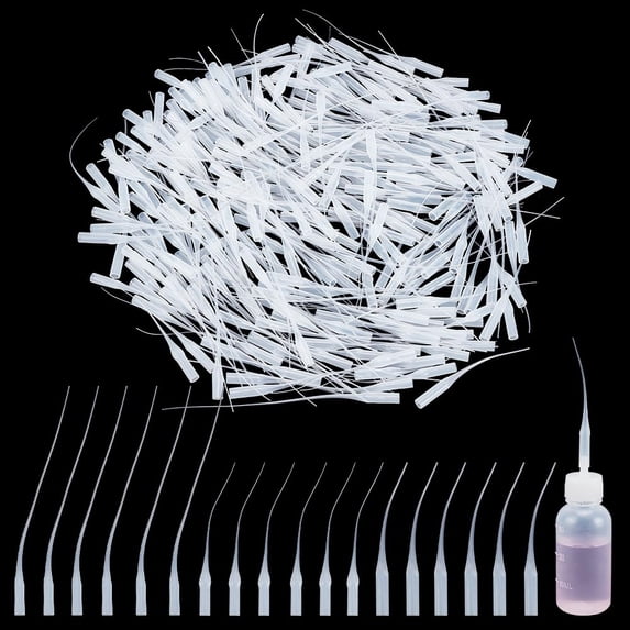 300 Pcs Glue Micro-Tips 3 Styles Glue Tips Plastic Precision Glue Tips Glue Extender Precision Applicator for Arts Crafts Lab Dispensing Adhesive Dispensers