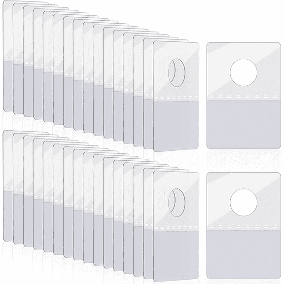 Hapric 300 Pcs Hang Tabs Round Hole Hang Tags Self-Adhesive Hanging Tabs Heavy Duty Display Tags for Hanging Retail Displays(11.5 Inch)