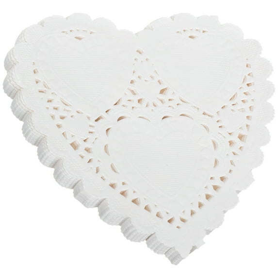 300 Pcs Heart Paper Doilies Cake Table Decor Food Absorption Disposable Tablecloths