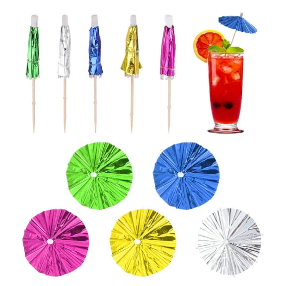 300 Pcs Mini Drink Umbrellas Cocktail,3.9 Inch Cocktail Picks Tooth