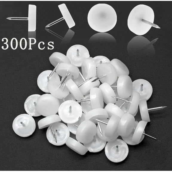 300 Pcs Nail on Furniture Glides Sliders for Wooden Furniture Tutuviw Furniture Sliders Pads Nylon Furniture Moving Glides Chair Feet Pads Floor Protectors Table Leg Protectors Sliders