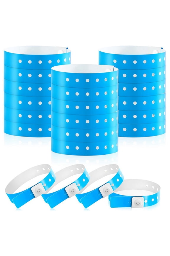 300 Pcs Neon Plastic Wristbands Vinyl Wristband Colorful Wristbands Plastic Bracelet Bracelets,Blue