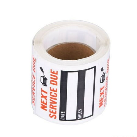 300 Pcs Oil Change Stickers Next Service Due Reminder Sticker Roll Window Sticke