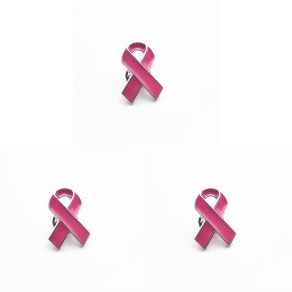 300 Pcs Pink Ribbon Cancer Pins Bulk, Awareness Lapel Pin for Support Groups Fundraising Events Promotional Gift Giving Charity Walk, Memorial Gift, Red