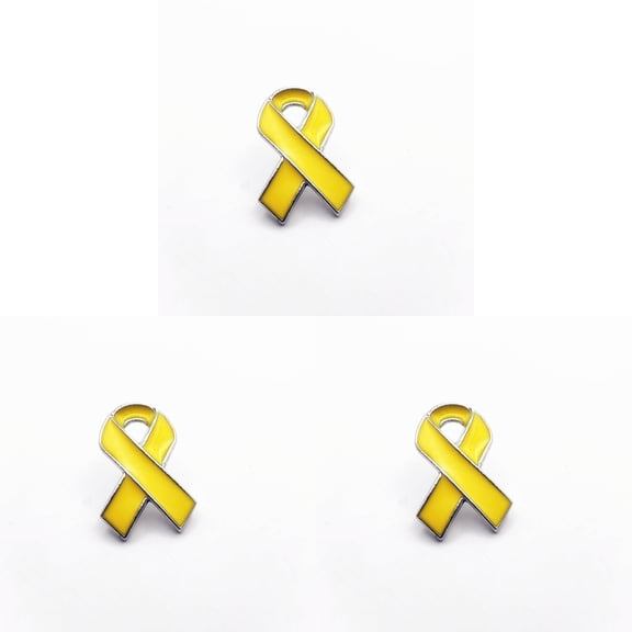 300 Pcs Pink Ribbon Cancer Pins Bulk, Awareness Lapel Pin for Support Groups Fundraising Events Promotional Gift Giving Charity Walk, Memorial Gift, Yellow