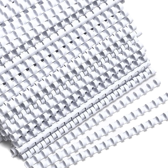 300 Pcs Plastic Binding Combs Bulk 19 Ring Comb Spines Letter Size Spiral Binding for Notebook Calendar Picture (1/2 Inch,White)