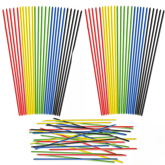 300 Pcs Plastic Mini Pick Up Sticks for Fun Family Games (6.3inch Long, Multicolor)