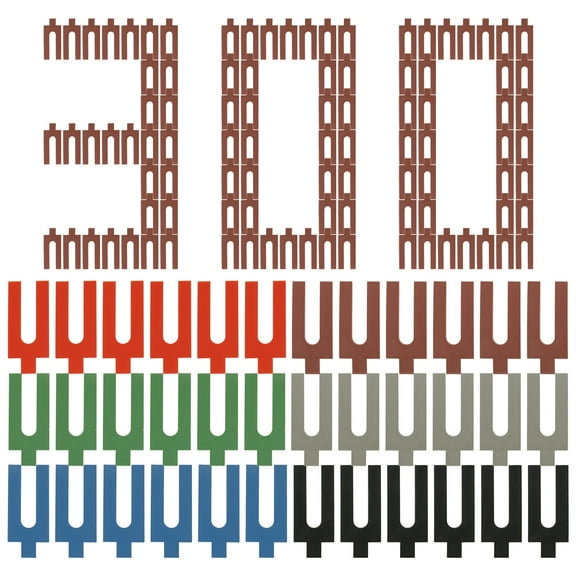 300 Pcs Plastic Shim for Leveling U Shaped Tile Spacer Kit 1mm 2mm 3mm 4mm 5mm 6mm for Window Door Installation Woodworking