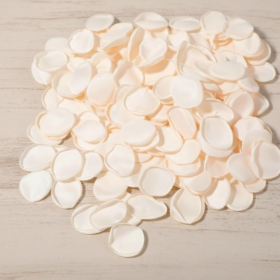 300 Pcs Real Touch Silk Rose Petals Ivory for Wedding - Fake Petals - Real Touch Silk Flowers Centerpieces Decor for Tables Wedding Bridal Shower Aisle Party