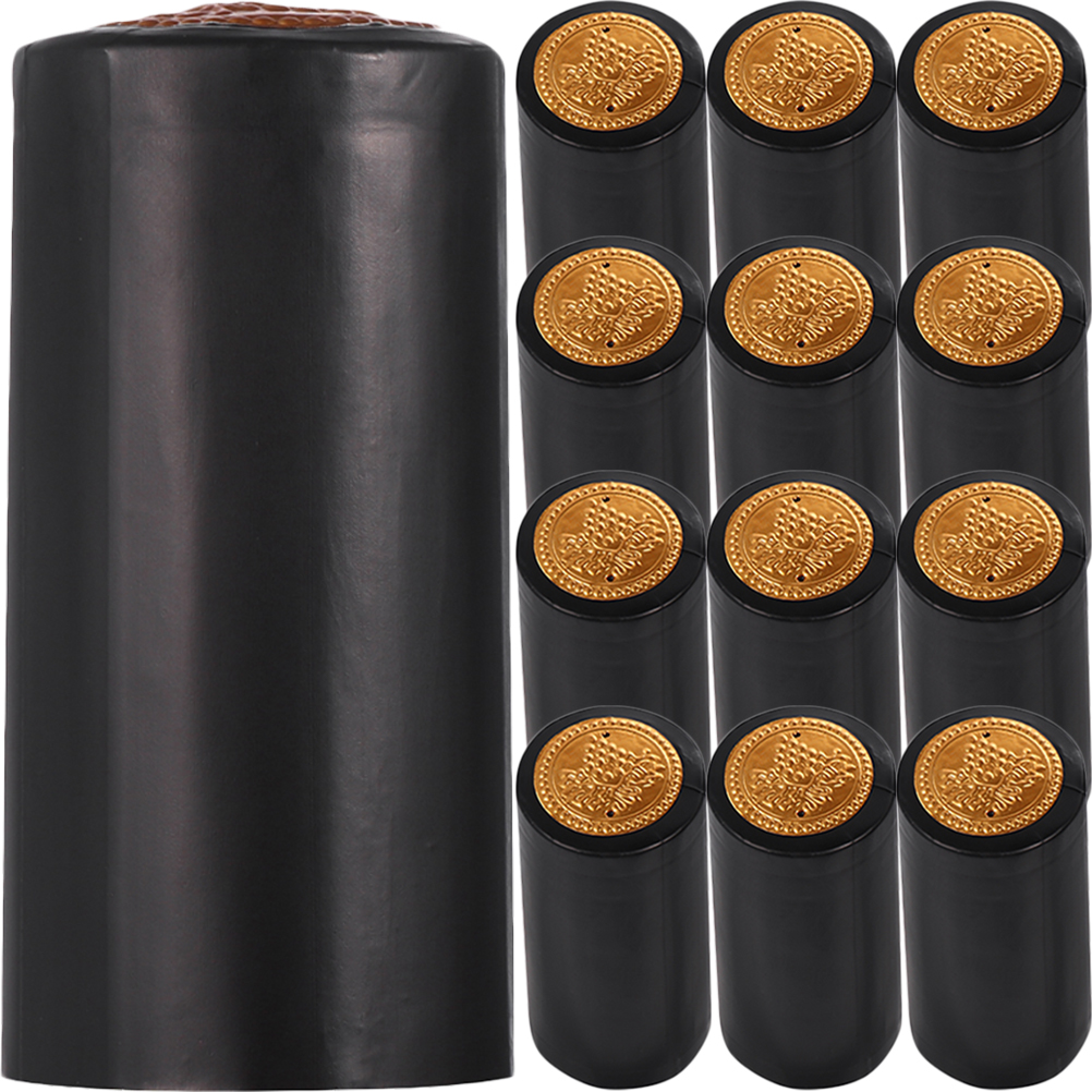 300 Pcs Red Wine Bottle Shrink Film Sealer Stopper Cap Heat Pour Spout
