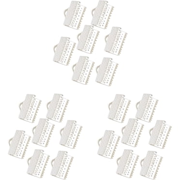 ULDIGI 100pcs Ribbon Ends Findings Ribbon Crimp Ends Metal Bookmark Ribbon Clamps...