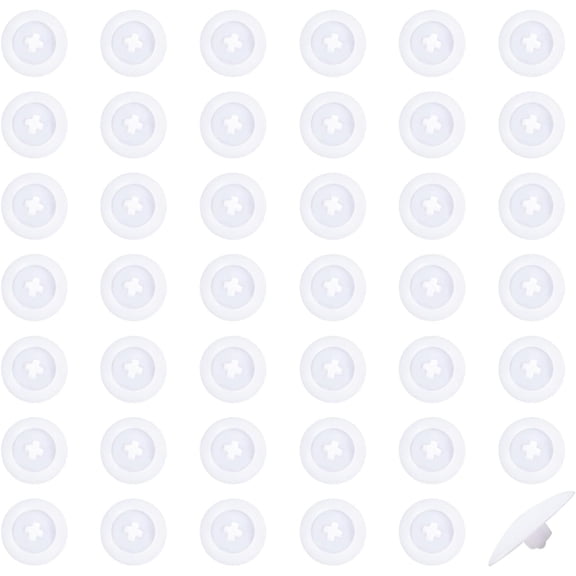 300 Pcs Screw Caps lastic Self-Tapping Screw Hole Cap Covers for Phillips Screws Head, Cabinet, Decoration Tapping(White)