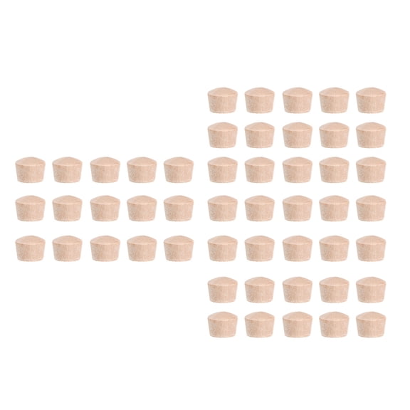 FELTECHELECTR 300Pcs Screw Hole Wood Plugs Beige Cone Head Design for Furniture Repair and Decoration