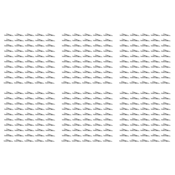300 Pcs Silver Tone Metal Alligator Clip Clamps