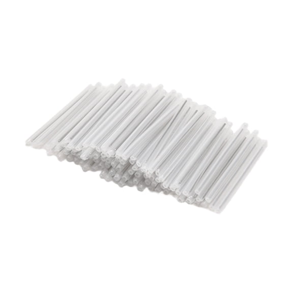 300 Pcs Sleeve Fiber Optic Splicing Tube Heat Shrinkable Pipe 4cm Long,300 pcs x Fiber Optic Splicing Tube,Clear+Silver