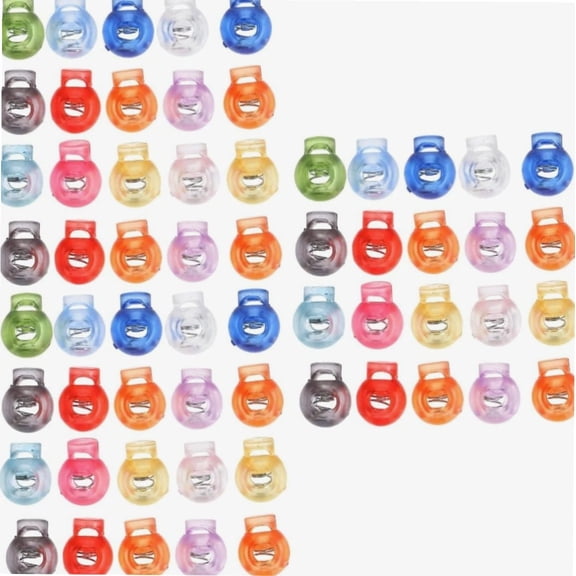 300 Pcs Spring Cord Buckle Round Laces Anti- Cord Locks Spring Button Round Shoelaces Heavy Duty Shoe Laces Cord Lock for Drawstrings Adjustable Spring Buckle Spring Cord Stopper