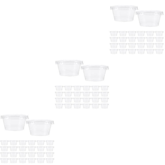 CIMAXIC Sauce Containers with Lids, Transparent, Lightweight, Stackable, 300Pcs