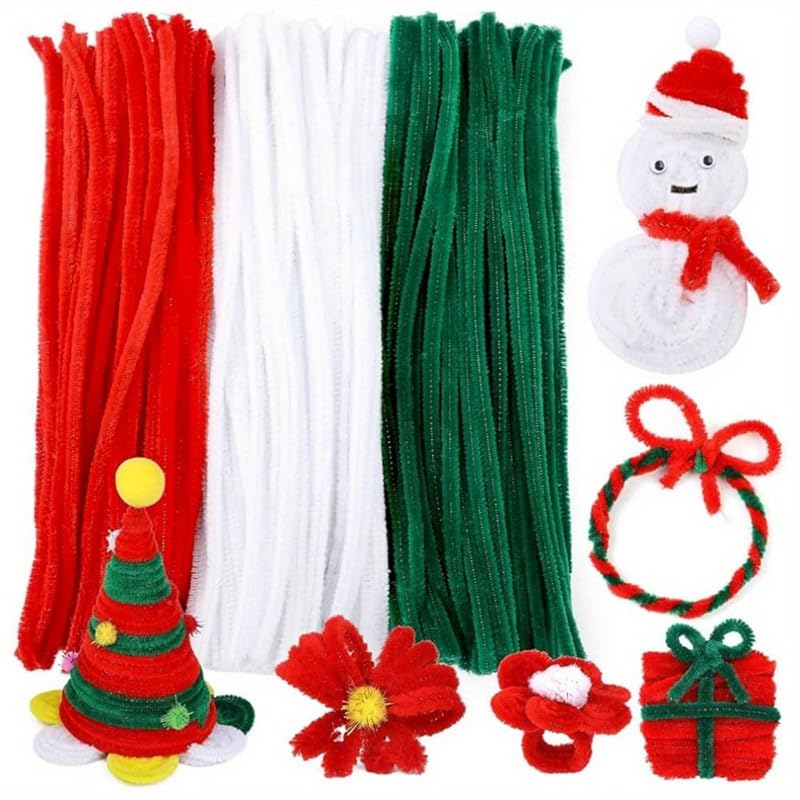 Chenilles Pipe Cleaners Blancs - 300 Pièces, 6 Mm X 30 Cm (12 In) - Neuf Pour Loisirs Créatifs