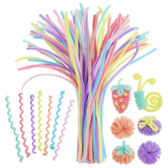 300 Pcs Top Twisting Stick Cleanser Fuzzy Craft Supply Pipe Cleaner Chenille Wire Bendable Fuzzy Stems