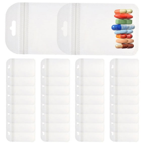 300 Clear Self-Sealing Pill Bags for Convenient Travel and Secure Storage