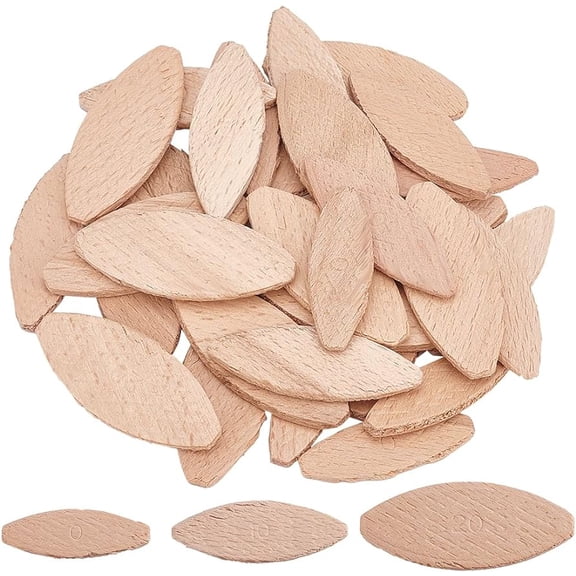 300 Pcs Wood Working Biscuits Wood Joining Biscuits Beechwood Biscuits Plate Joiner Kit Assorted Beech Wood Chips Beech Wood Board Docking Tool for Crafting Woodworking0# 10# 20#