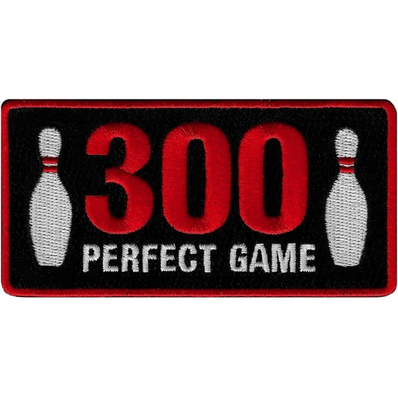 300 Perfect Game Bowling Embroidered Patch League Uniform Iron-On Applique Sports Emblem