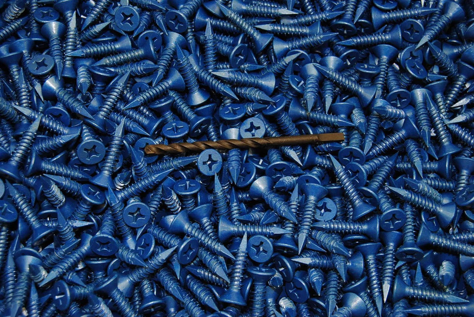 Lot De 3000 Vis à Béton Tapcons T30 Tête Plate 1/4" X 1-1/4" + 3 Embouts - Revêtement Xylan